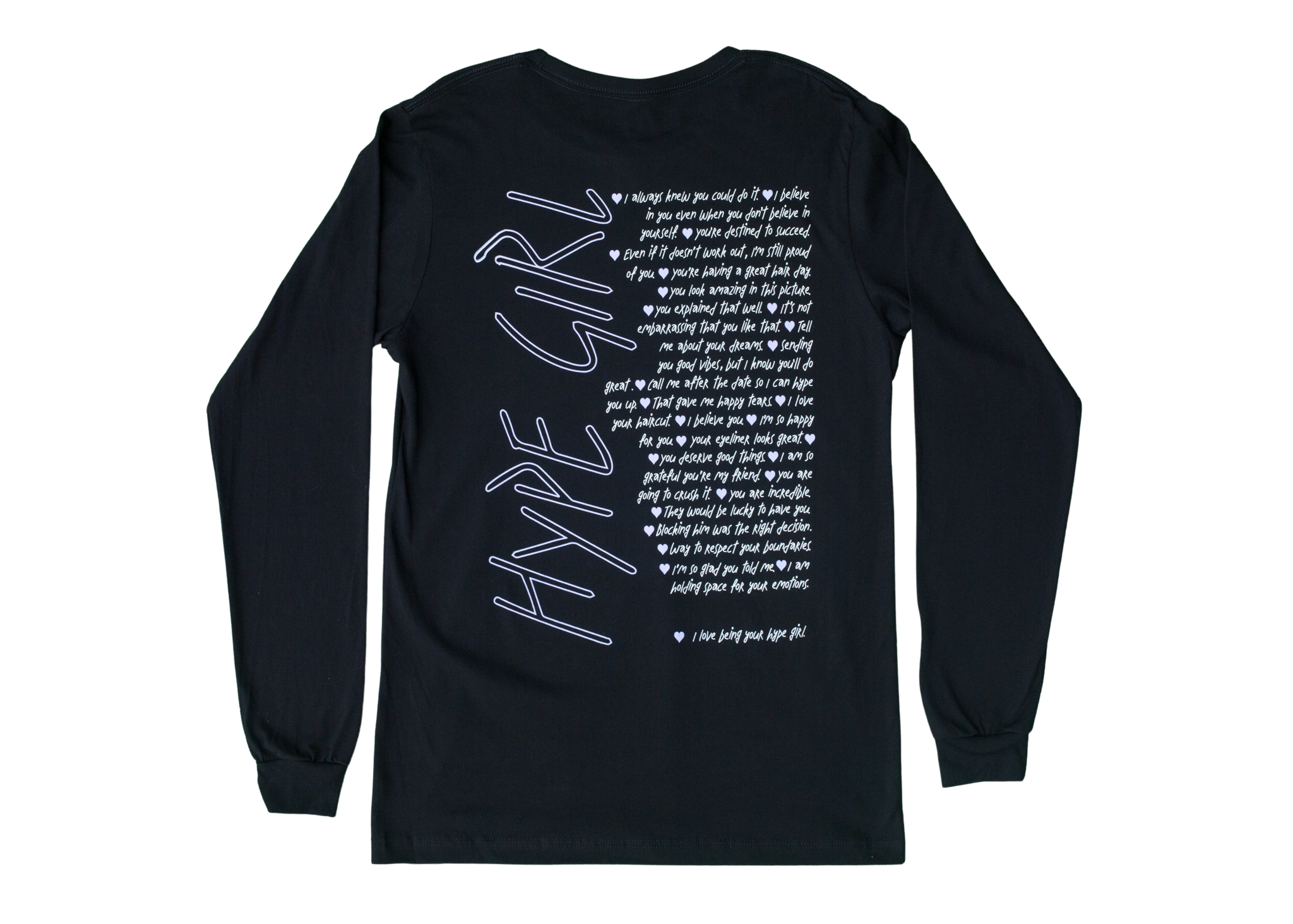 Hype Girl Long Sleeve Tee - Black