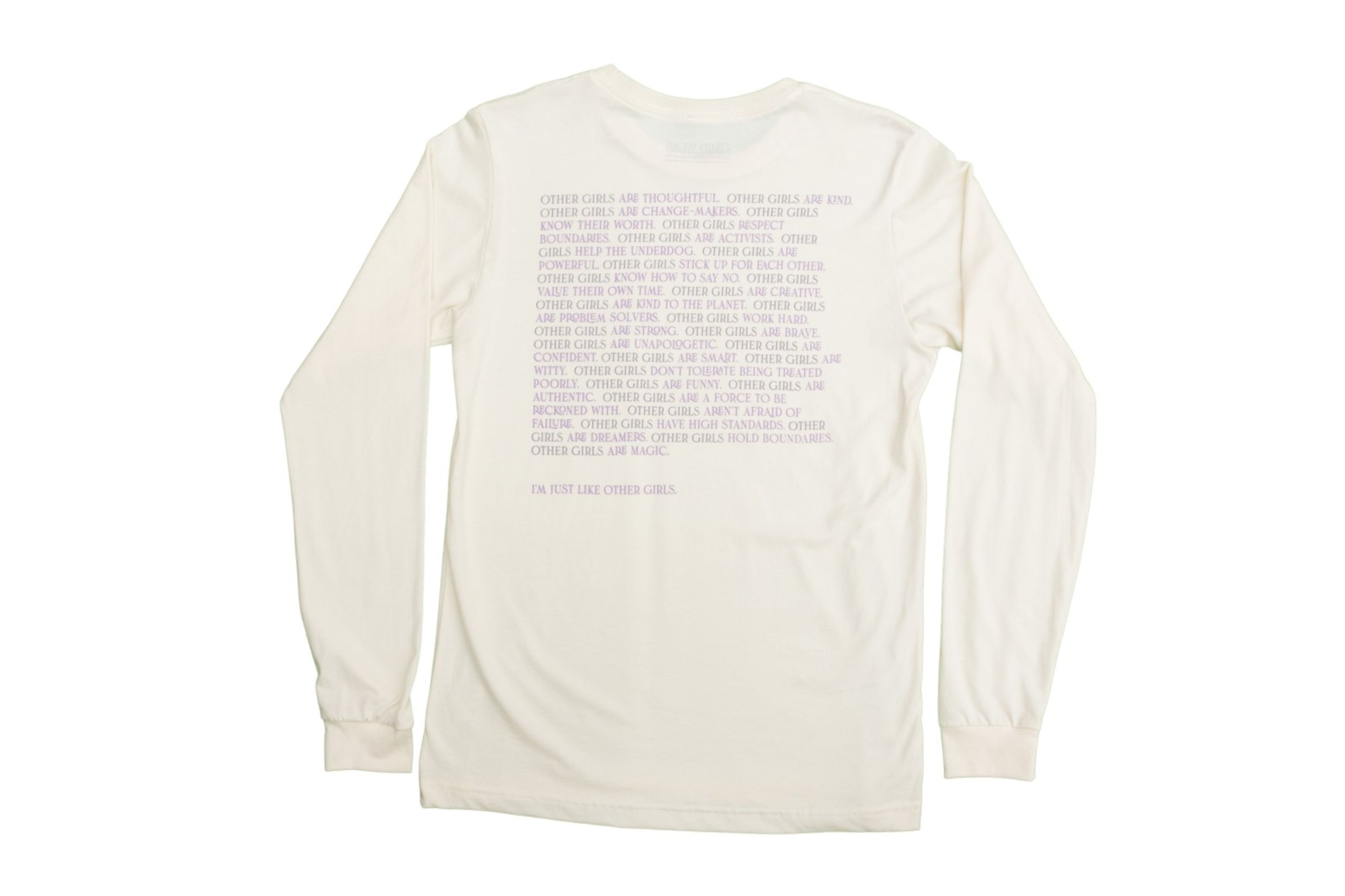 Just Like Other Girls Long Sleeve Tee - TAN